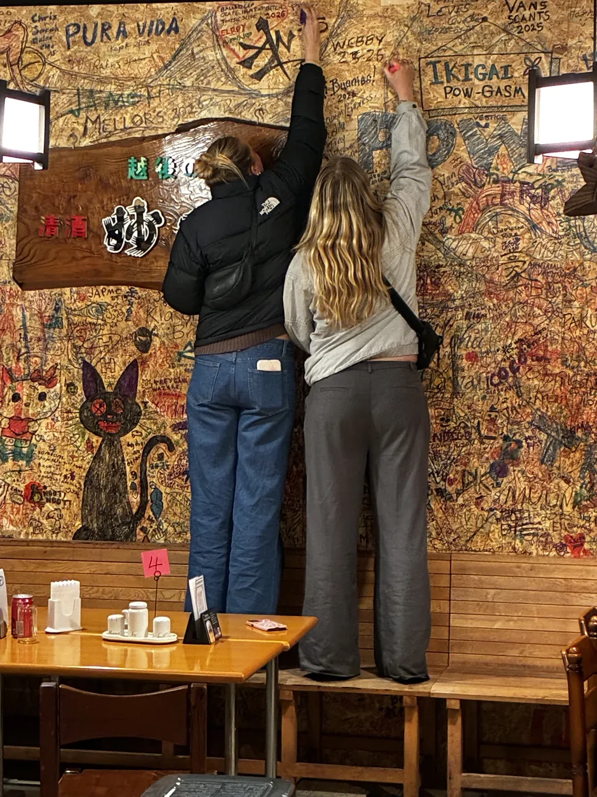 Guests adding their memories to the NINJA wall